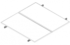 Aluminext Juego de Montaje para Panel Solar NXT-SM2P-1303, para 2 Paneles, Aluminio