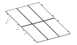 Aluminext Juego de Montaje para Panel Solar NXT-SM2X3-1135, Aluminio