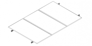 Aluminext Montaje para Paneles Solares NXT-SM3P-1303, para 3 Paneles, Aluminio