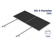 Aluminext Kit de Montaje para 4 Paneles NXT-SM4P-1303, 0°, 1303mm - 160km/h