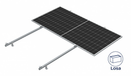 Aluminext Juego de Montaje para Panel Solar NXT-SM6I-30-1135-R, Inclinación de 15° - 30°, 1135mm - 215 km/h, Hasta 6 Paneles