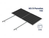 Aluminext Kit de Montaje para 9 Paneles NXT-SM9P-1135, 0°, 1135mm - 160km/h