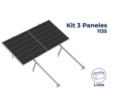 Aluminext Kit de Montaje para 3 Paneles NXT-SMH3-1135, 20°, 1135mm - 160km/h