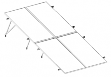 Aluminext Juego de Montaje para Panel Solar NXT-SM2X2-1135, Aluminio