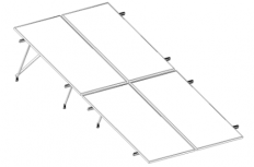 Aluminext Juego de Montaje para Panel Solar NXT-SM2X2-1303, Aluminio