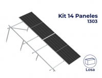 Aluminext Kit de Montaje para 14 Paneles, 20°, 1303mm