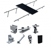 Alumione Juego de Montaje para Panel Solar Arreglo 1V4, Aluminio