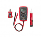 Amprobe Multímetro Digital PK-110, 300VCA-CC, Negro/Rojo - incluye Kit de Prueba Eléctrica