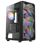 Gabinete Antec AX83 RGB, Midi-Tower, ATX/EATX/Micro-ATX/Mini-ITX, USB 2.0/3.0, sin Fuente, 2 Ventiladores Instalados, Negro 