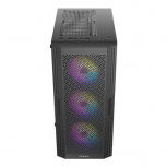 Gabinete Antec AX20, Midi-Tower, ATX/Micro-ATX/Mini-ITX, USB 2.0/3.0, sin Fuente, 4 Ventiladores Instalados, Negro - Imagen adicional 1
