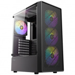 Gabinete Antec AX26 RGB Elite, Midi-Tower, ATX/Micro-ATX/Mini-ITX, USB 2.0/3.0, sin Fuente, 4 Ventiladores Instalados, Negro