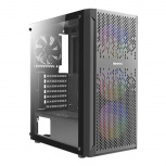 Gabinete Antec NX290 con Ventana, Midi-Tower, ATX/E-ATX/ITX/Micro-ATX, USB 2.0/3.0, sin Fuente, 4 Ventiladores Instalados (3x RGB), Negro