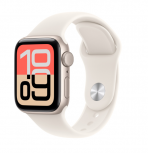 Apple Watch SE 3 GPS, Caja de 40 mm Aluminio Color Blanco Estelar, Correa Deportiva S/M Color Blanco Estelar