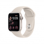 Apple Watch SE 2 GPS, Caja de Aluminio Color Blanco Estelar de 40mm, Correa Deportiva Color Blanco Estelar