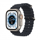 Apple Watch Ultra GPS + Cellular, Caja de Titanio de 49mm, Correa Ocean Deportiva Grande Color Medianoche