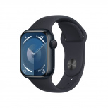 Apple Watch Series 9 GPS, Caja de Aluminio Color Medianoche de 41mm, Correa Deportiva S/M Color Medianoche
