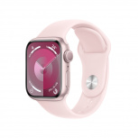 Apple Watch Series 9 GPS, Caja de Aluminio Color Rosa de 41mm, Correa Deportiva M/L Color Rosa