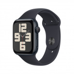 Apple Watch SE 2 GPS, Caja de Aluminio Color Medianoche de 44mm, Correa Deportiva S/M Color Medianoche