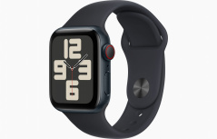 Apple Watch SE GPS + Cellular, Caja de Aluminio Color Medianoche de 40mm, Correa Deportiva M Color Medianoche