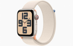 Apple Watch SE GPS + Cellular, Caja de Aluminio Color Blanco Estelar de 44mm, Correa Loop Color Blanco Estelar