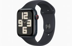 Apple Watch SE 2 GPS + Cellular, Caja de Aluminio Color Medianoche de 44mm, Correa Deportiva M/L Color Medianoche