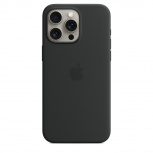 Apple Funda de Silicón MT1M3ZM/A para iPhone 15 Pro Max, Negro