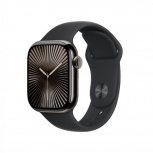 Apple Watch Series 10 GPS + Cellular, Caja de 42 mm Titanio Color Negro, Correa Deportiva M/L Color Negro