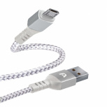 Argomtech Cable USB-A Macho - Micro-USB Macho, 1.8 Metros, Blanco