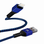 Argomtech Cable USB-A Macho - Lightning Macho, 1.8 Metros, Azul