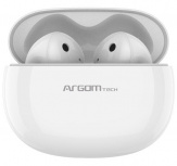 ArgomTech Audífonos Intrauriculares con Micrófono Skeipods E56, Bluetooth, Inalámbrico, Blanco/Azul