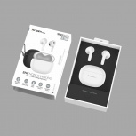 ArgomTech Audífonos Intrauriculares con Micrófono Skeipods E56, Bluetooth, Inalámbrico, Blanco/Rosa - Imagen adicional 2