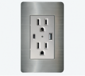 Argos Tomacorriente 8841960, 2 Enchufes, 125V, 15A, Gris