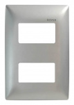 Arrow Hart Tapa para Pared 100-6202S, 2 Puertos, 2 Piezas, Plata