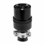 Arrow Hart Clavija 222-BOX, 15A, 125V, NEMA 5-15, Negro/Blanco