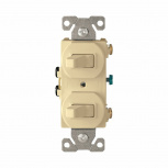 Arrow Hart Interruptor Combinado 271V-BOX, 15A, 120 - 277V, Marfil