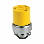 Arrow Hart Conector de Vinilo 2887-BOX, 15A, 125V, NEMA 5-15R, Amarillo