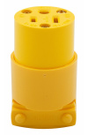Arrow Hart Conector de Vinilo 4887-BOX, 15A, 125V, Amarillo