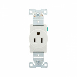 Arrow Hart Tomacorriente 5261W, 1 Enchufe, 125V, 15A, Gris/Blanco