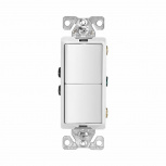 Arrow Hart Interruptor Doble 7728W-BOX, 120 - 277V, 30A, Blanco