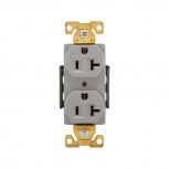 Arrow Hart Tomacorriente AH5362GY, 2 Enchufes, 125V, 20A, Gris