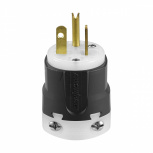 Arrow Hart Clavija Ultragrip, NEMA 5-20P, 125V, 20A, Negro/Blanco