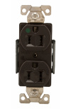 Arrow Hart Tomacorriente AH8200B, 2 Enchufes, 125V, 15A, Café