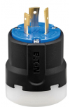 Arrow Hart Clavija de Media Vuelta, 30A, 250V, Nema L15-30, Negro/Azul