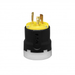 Arrow Hart Clavija Ultragrip, NEMA L5-20, 125V, 20A, Negro/Amarillo