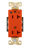 Arrow Hart Tomacorriente IG8362RN, 2 Enchufes, 125V, 20A, Naranja