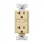 Arrow Hart Tomacorriente SGF20V, 2 Enchufes, 125V, 20A, Marfil