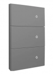 Artlite Interruptor de Luz Inteligente APL-417, 3 Botones, Wi-Fi, Gris