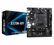 Tarjeta Madre ASRock Micro ATX A520M-HDV, S-AM4, AMD A520, HDMI, 64GB DDR4 para AMD ― No es Compatible con Ryzen 5 3400G y Ryzen 3 3200G
