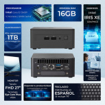 Mini PC ASUS NUC 13 PRO, Intel Core i5-1340P, 16GB, 1TB SSD, sin Sistema Operativo,+ Teclado/Mouse/Monitor de 27" - Imagen adicional 1