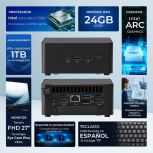 Mini PC ASUS NUC 14 PRO, Intel Core Ultra 7 155H, 24GB, 1TB SSD, sin Sistema Operativo,+ Teclado/Mouse/Monitor de 27" - Imagen adicional 1